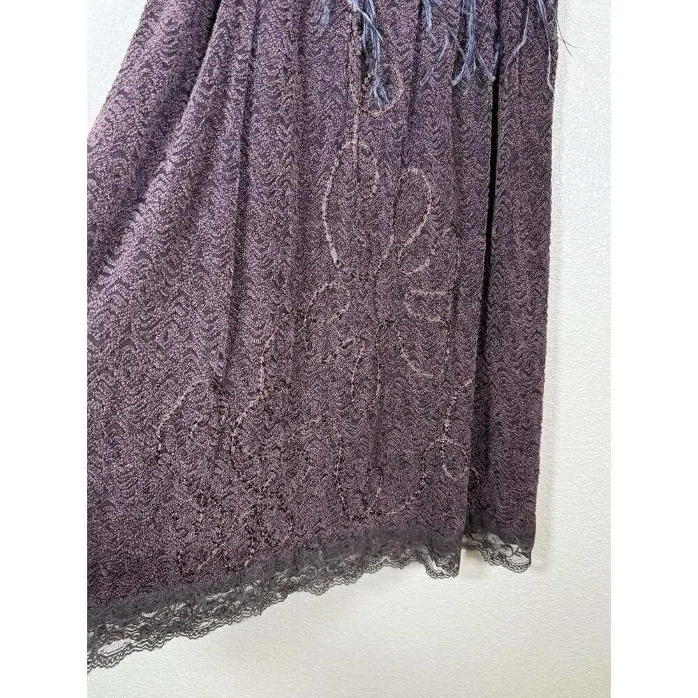 90s FORWEAR New York Brown Long Skirt Size 8 Boho Fairy Core Whimsy Unique Goth